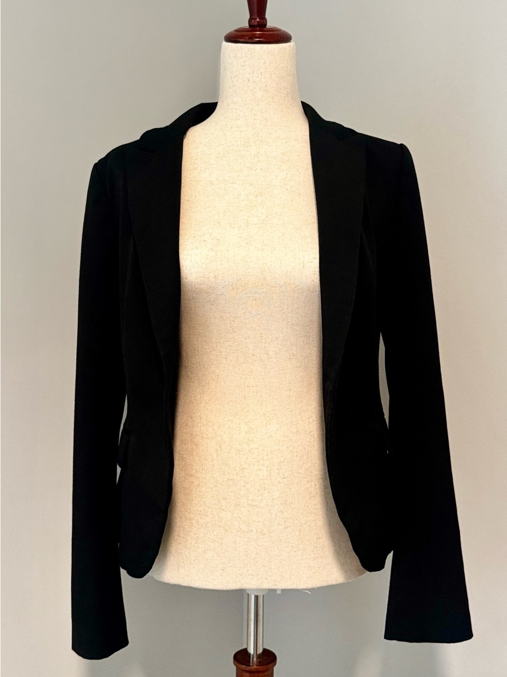 Express Black Fitted One-Button Blazer Size 4
